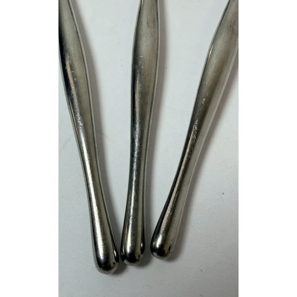 Lauffer Design 3 Stainless Round Bowl Soup Spoon Gumbo Towle Norway Lot‎ Of 3